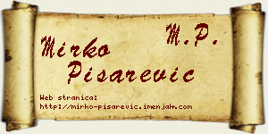 Mirko Pisarević vizit kartica